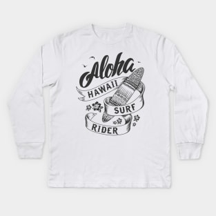 HAWAII SURF RIDER Kids Long Sleeve T-Shirt